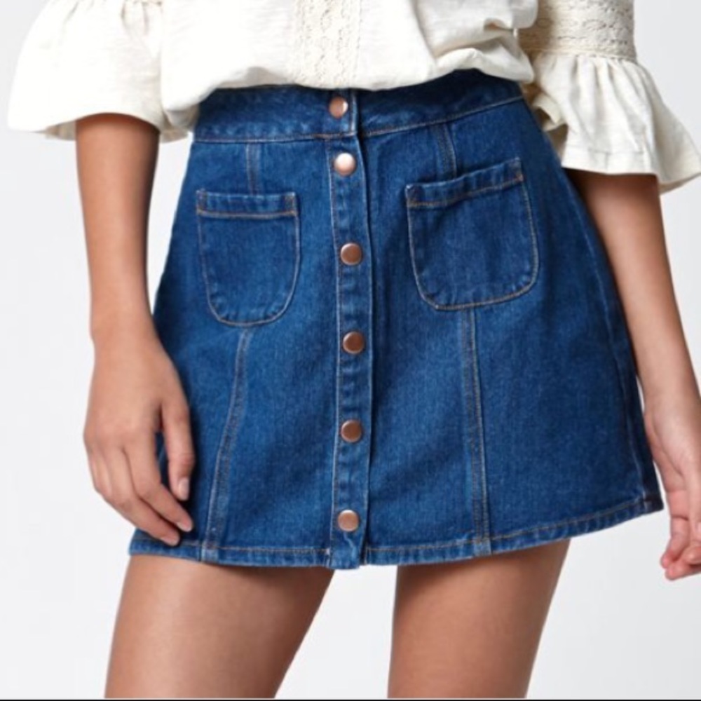 Brandy Melville Button Down Skirt